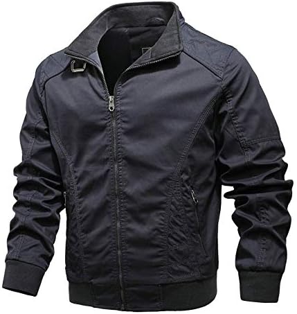 АДССДК бомбаш јакна за мажи, зимски пресек модерно палто со велосипедизам со целосен ракав памук лап -јакна вградена топла17