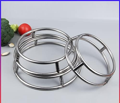 Askx тркалезна рамка од не'рѓосувачки челик, прстен за тенџере, задебелена подлога за тенџере шупливо23cmpot прстен