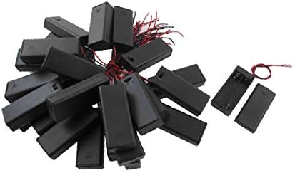 X-Ree 28PCS Црна пластична обвивка 2-жица 2x1.5V ААА Батерии кутии кутии (28 Pezzi di Plastica Nera Shell 2-жица 2x1.5V AAA Chuctodia