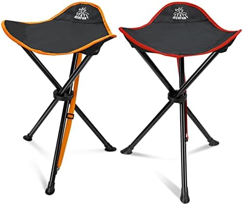 Деерфами кампување столче 3 нозе Држете до 225 bs преносно седиште за статив со каишот на рамото Компактен стол за три нозе за ранец