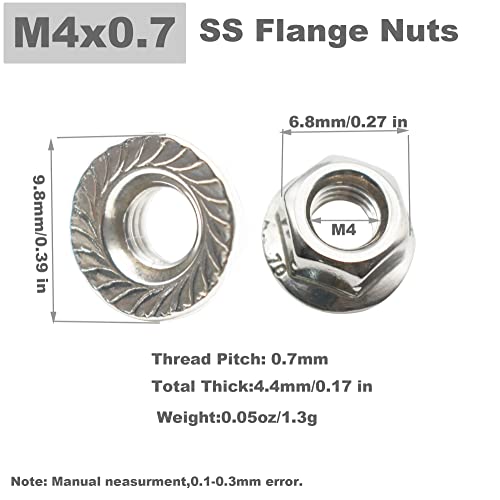 Floyutin 50 парчиња M4 од не'рѓосувачки прирабници на корешки метрички мијалник за миење садови