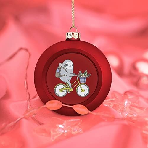 Велосипедизам за слаби божиќни топки украси Поставете големи украси на Божиќни дрвја за сила за надворешно затворено 2 парчиња 2 парчиња