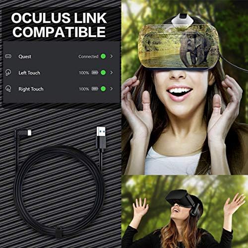 USB Тип C Кабел 16ft Oculus Потрагата Линк, Брз Пренос На Податоци Брзо Полнење Кабел Компатибилен За ПОТРАГАТА И ИГРИ КОМПЈУТЕР