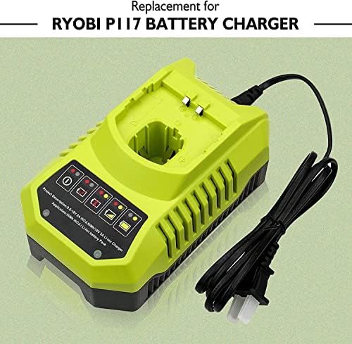 Замена на полначот P117 За Полнач За Батерии Ryobi 18v Компатибилен Со Ryobi 9.6 V - 18v Литиум Ni-cd&засилувач;Ni-Mh Батерија P102