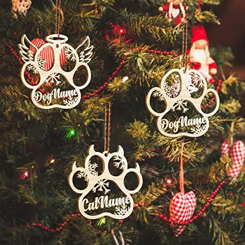 Гуе сопствено име Божиќни украси животински миленици шепи шепа/мачка/коски приврзоци што висат занаети за декор на врата од домашна
