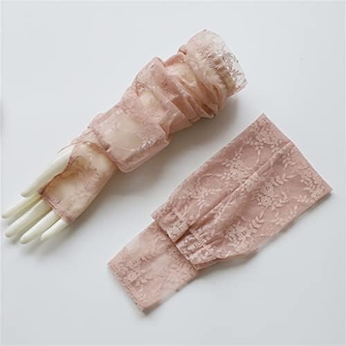 TJLSS летни лабави ракави на ракави за чипка на женски рачки тенки долги ракави на рака со половина прсти изложени прсти