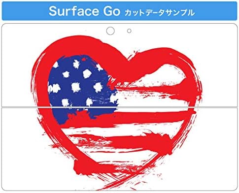 Декларална покривка на igsticker за Microsoft Surface Go/Go 2 Ultra Thin Protective Tode Skins Skins 001567 Ameri Национално знаме срце
