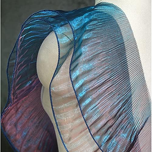 5 јарди ретро руфле плетиран шифон трим фустан за декорација на торбичка за лабава ткаенина Апликација за занаетчиска шиење