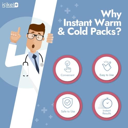 Isikel Instant Hot Pack - Пакувања за затоплување за брзо активирање на активирање за болка, комплети за прва помош, торби за итни случаи