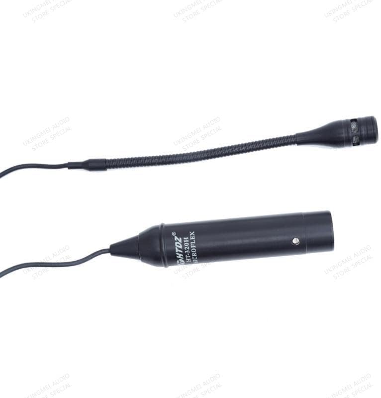 Микрофон на кондензатор на кондензаторот Tinsea Cardioid со in-line preamp 3-пински XLR конектор што виси микрофон за говор