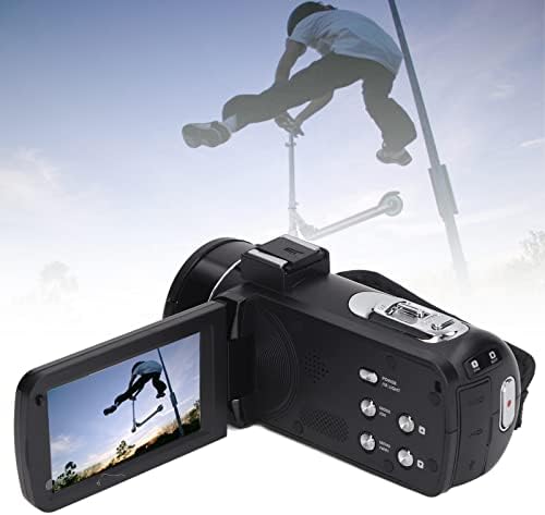 4K Camcorder со видео камера, 18x дигитален зум 56MP Видео рекордер, 3,0in екран на допир WiFi камера со далечински управувач, поддршка