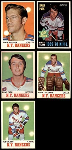 1970-71 О-пи-чие Newујорк Ренџерс Тим го постави Newујорк Ренџерс-хокеј VG/Ex Rangers-Хокеј