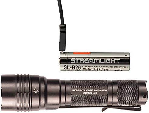 Streamlight 88085 ProTac HL-X USB, ПОЛНЕЊЕ USB батерија, Црна &засилувач; 66608 250 Лумен Микрострим USB Полнење Светилка со 5 USB Кабел Мида