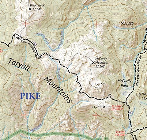 Надворешна патека мапи ДОО изгубена поток Дивина - Топографска пешачка мапа во Колорадо