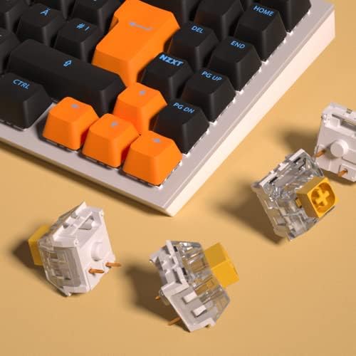 Кутија Каил, тешка темна жолта боја | Изгорен портокал | Бледо сино прекинувач за DIY механичка тастатура 3pins компатибилни