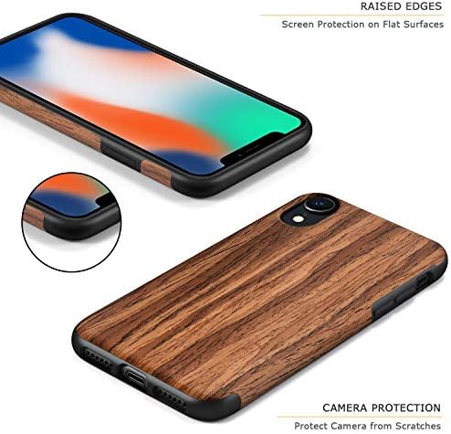 Тасикар Компатибилен Со Iphone XR Случај Лесен Зафат Тенок Случај Со Дрво Жито Дизајн Природно Се Чувствуваат Компатибилни