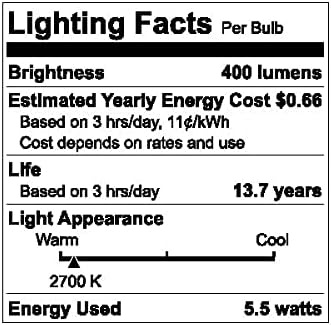 GE Открие 2-Пакет 60 W Еквивалент Затемнета Боја-Подобрување НА G25 LED Светилки Светилки Точка #952475 Модел #42698