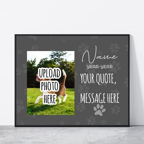 Персонализиран Постер За Жалост За Кучиња За Домашно Милениче Мама Тато Прилагодено Сеќавање На Сликата На Кучето Сочувство Платно Ѕидна