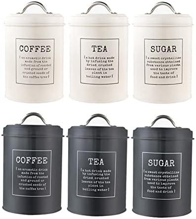 Чај Тегли Складирање, Nihngvjm Кафе Грав За Складирање Сет на 3 Метални Кујна Храна Кафе Шеќер Чај Кутија За Чај Тегла Сад Тенџере Со Капак