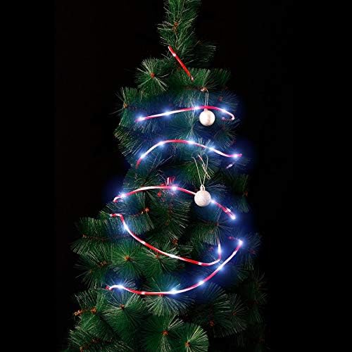 16,5 стапки 67 LED божиќни јаже светла Кенди трска Божиќни светла самовила светла батерија оперирани жици светла со тајмер батерија кутија