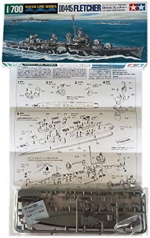 Тамија - 3 пакет на модел на брод - Уништувачи на морнарицата на САД - USN DD445 Флечер, ДД -797 Кушинг и ДД412 Хамман