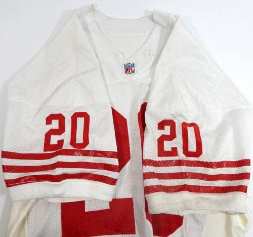 Кон крајот на 1980 Тите Почетокот На 1990 Тите Сан Франциско 49ерс 20 Игра Користи Белата Маичка 726-Непотпишан Нфл Игра Користи Дресови