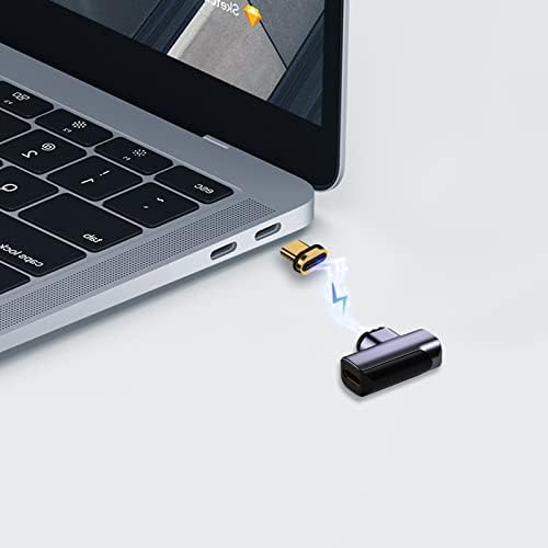 Moundsly Magnetic Adapter и USB C конектор, поддршка Thunderbolt 4, USB4.0, PD 100W Брзо полнење, трансфер на податоци од 40 GB/S,
