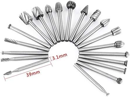 XMEIFEI ДЕЛОВИ дупчалка сет 20pcs/Сет 1/8inch Стебло Дрво Дупчалка Во Собата 39mm Високи Челични Бруси Дрво Резба Рака Алатка Во Собата