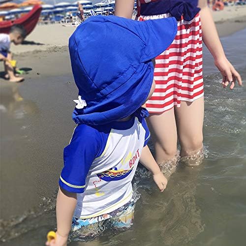 Бебе момчиња девојчиња Сонце капа на капаче за прилагодување на летото UPF 50+ Сонце заштита од плажа со широка капа со широк облик