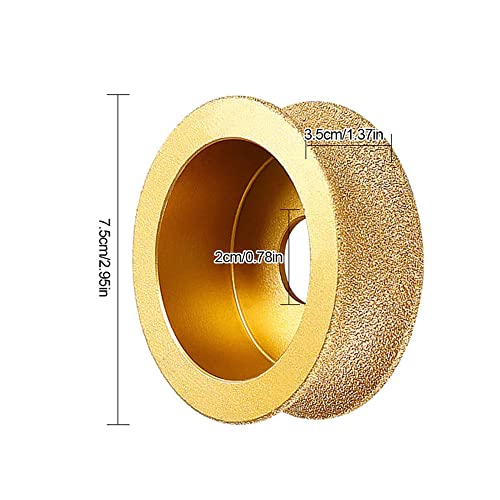 Еџ Дијамантско тркало за мелење, 3 инчен профил рачен дијамантско тркало, висина 10мм-45мм дијамант на Егдес за плочки кварц камен мермер