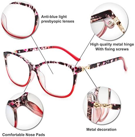 Karsaer Прогресивно мултифокус очила за читање жени жени со сина светлина што ги блокираат читателите немаат повеќефокални компјутерски