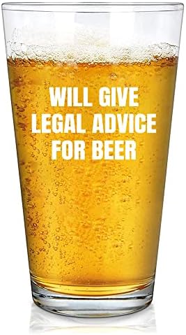 Ќе Даде Правен Совет За Пиво Адвокат Подарок Пиво Стакло 16 Мл Студент По Право Пинта Очила Јасно Пиење Стакло Бар Стил Коктел Мешање