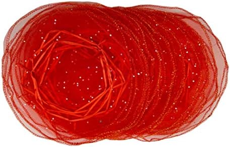 Анкирол 100 парчиња Чиста Органза Чанти За Накит Органза Торбичка За Бонбони Со Дијаметар Од 26 см/10,2 инчи Божиќна Свадбена