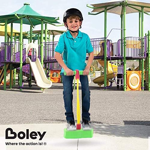 Boley Pogo Jumper - Пена и гума Пого стап за деца и возрасни - издржлив, лесен и лесен за складирање за внатрешна и надворешна употреба