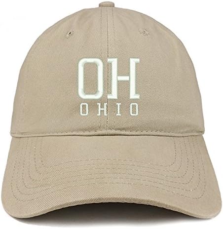 Трендовски продавница за облека Охајо државен акроним извезена памучна тато капа