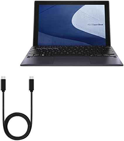 Кабел за кабел Boxwave Компатибилен со ASUS Expertbook B3 Одвојување - DirectSync PD кабел - USB -C до USB -C, тип Ц плетенка 3FT