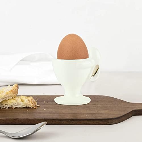 Велигденски Керамички Држач За Јајца Комплет од 4 Бели Порцелански Чаши За Јајца Од Велигденско Зајаче Држачи За Јајца За Велигденски