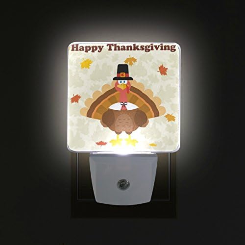 JSTEL Денот На Благодарноста Ноќни Светла Приклучок Во Ѕид Турција Птица Ноќни Светла 2 Во Собата Со Самрак До Зори Сензор Бела Светлина