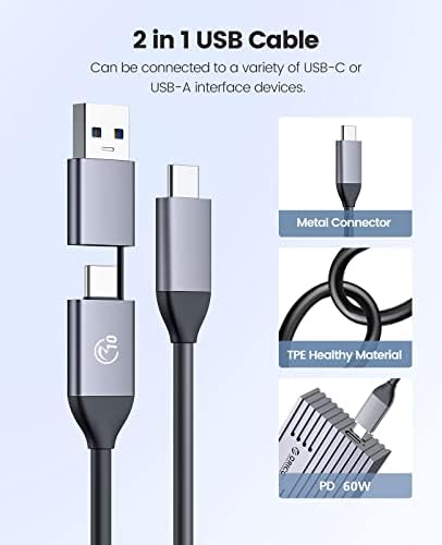 ОРИКО М. 2 Сата Ссд Комплет Адаптер, USB C 3.2 Gen1 6Gbps Алуминиум Надворешен Адаптер Случај Поддршка UASP ЗА Б-Клуч Б+М Клуч SATA