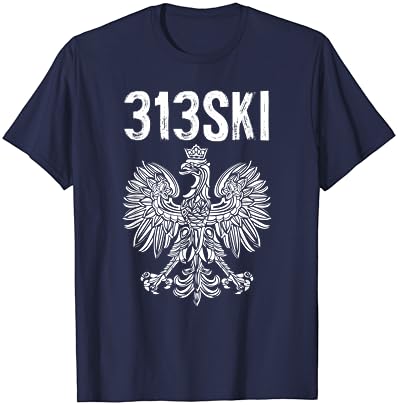 313SKI Детроит Мичиген Код 313 Полска маица на гордоста