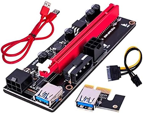 Конектори 1pc Четири бои Ver009s PCI -E Riser картичка 60см USB 3.0 кабел PCI Express 1x до 16x Extender PCIE адаптер за рударство за рударски