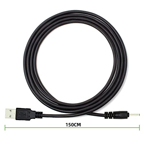 XIWAI 2PCS/LOT 24AWG USB 2.0 машки тип-A до 5V DC 2.0x0.7mm DC кабел за напојување со напојување 150см