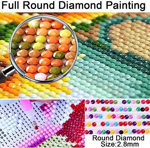 Yoseklpee цвет дијамантски комплети за сликање 5D DIY Daisy Diamond Art Kits за возрасни почетници пеперутки околу целосна вежба дијамантски