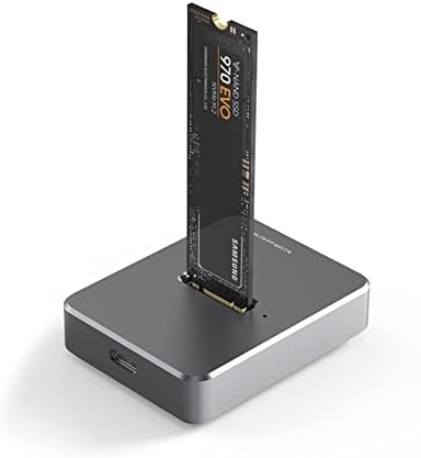 Mackertop M. 2 NVMe &засилувач; SATA НА USB C Докинг Станица, Алуминиумска Легура M. 2 SSD НА USB Адаптер C Читач за 2280 2260 2242 2230 Комплет,
