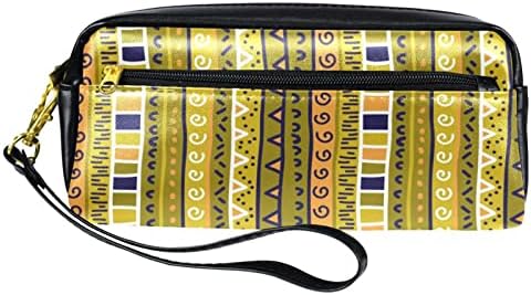 Антички племенски етнички симболи со молив кутија кутија за пенкала тинејџери за канцелариски држач за чанти сочинуваат торбичка за торбичка за