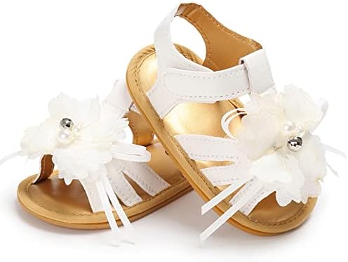 Бебе девојки чевли од 12-18 месеци девојки сандали цвеќиња меки единствени чевли за мали деца мали девојчиња папучи со големина 13