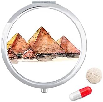Египетска Пирамида Во Газа Пилула Случај Џеб Медицина Кутија За Складирање Контејнер Диспензерот