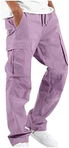 Долги товарни панталони за мажи карго панталони работат носат борбени безбедносни товар 6 џеб целосни панталони еластични панталони