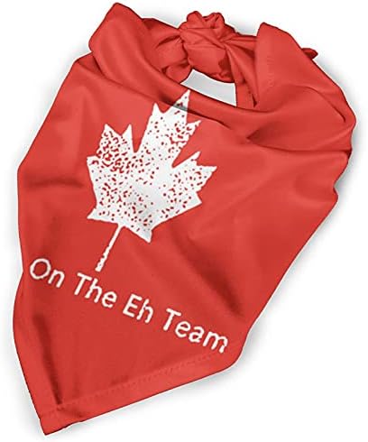 Јас сум на екипата канадска канадска канадска кучиња бандана, кучиња бандани триаголник додатоци за шамија за мали средни кучиња мачки миленичиња