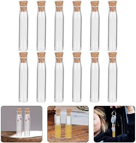 АБАОДАМ божиќен декор шишиња со напивки мали тегли 12 парчиња ситни празни шишиња со плута стопери минијатурни шишиња стакло што посакуваат